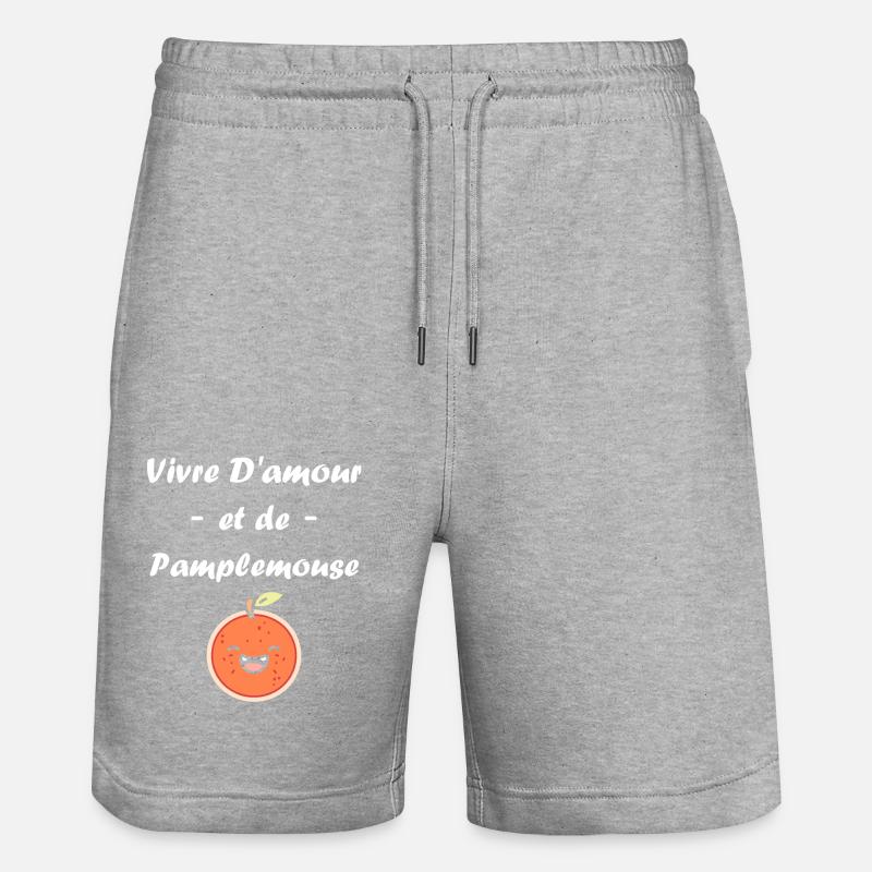 Humour Pamplemousse - Short de jogging bio TRAINER Stanley/Stella unisexe - gris chiné