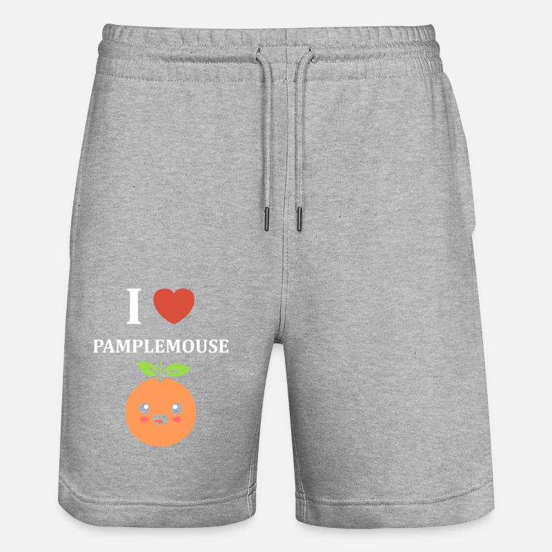 Humour Pamplemousse - Short de jogging bio TRAINER Stanley/Stella unisexe - gris chiné