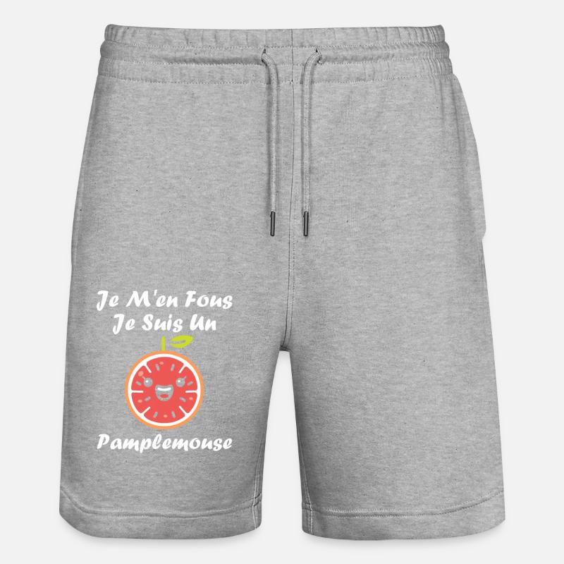 Humour Pamplemousse - Short de jogging bio TRAINER Stanley/Stella unisexe - gris chiné