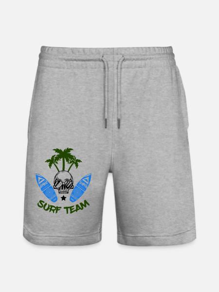 Surf Team - Stanley/Stella Trainer Unisex Organic Jogging Shorts - heather grey