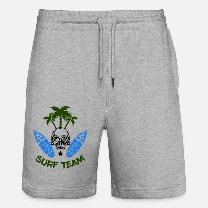 surf team - Stanley/Stella Unisex Bio Joggingshorts Trainer  - Grau meliert