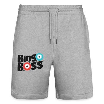 Bingo Player Bingo - Stanley/Stella Trainer Unisex Organic Jogging Shorts - heather grey - Front - Nik (191cm) & Marisol (170cm)