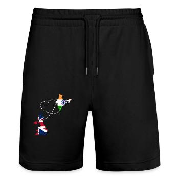 Inde Inde Hindu Pride Drapeau Pays I Cadeau - Short de jogging bio TRAINER Stanley/Stella unisexe - noir - Devant - Nik (191cm) & Marisol (170cm)