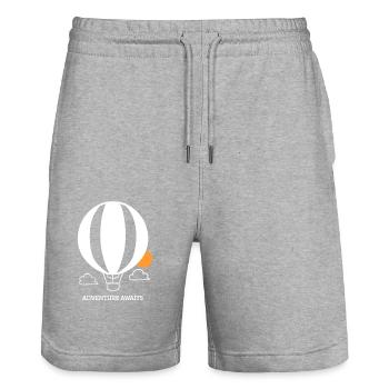Hot Air Balloon Balloon Ride Sky I Gift - Stanley/Stella Trainer Unisex Organic Jogging Shorts - heather grey - Front - Nik (191cm) & Marisol (170cm)