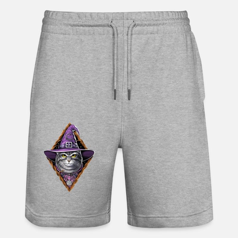 Sorcière du chat - Short de jogging bio TRAINER Stanley/Stella unisexe - gris chiné