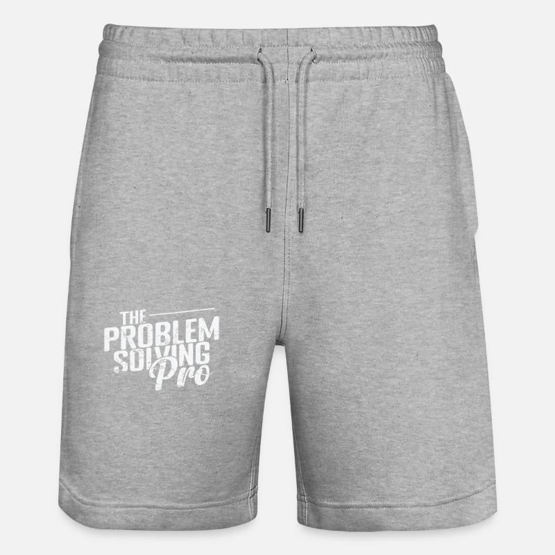 The Problem-Solving Pro - Stanley/Stella Trainer Unisex Organic Jogging Shorts - heather grey