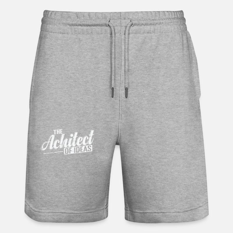 L’architecte des idées - Short de jogging bio TRAINER Stanley/Stella unisexe - gris chiné