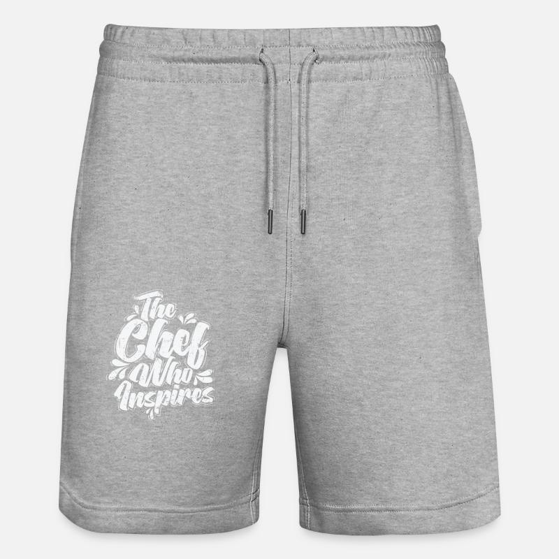 Le chef qui inspire - Short de jogging bio TRAINER Stanley/Stella unisexe - gris chiné