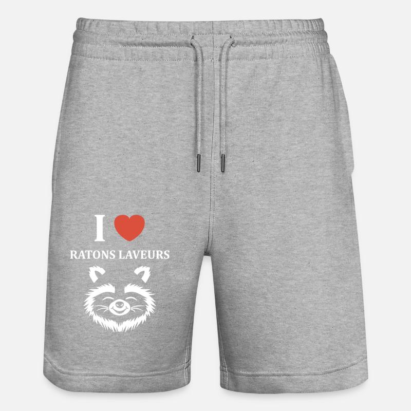 Humour Raton laveur - Short de jogging bio TRAINER Stanley/Stella unisexe - gris chiné
