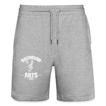 Baccalauréat ès arts arts et design - Short de jogging bio TRAINER Stanley/Stella unisexe - gris chiné - Devant - Nik (191cm) & Marisol (170cm)