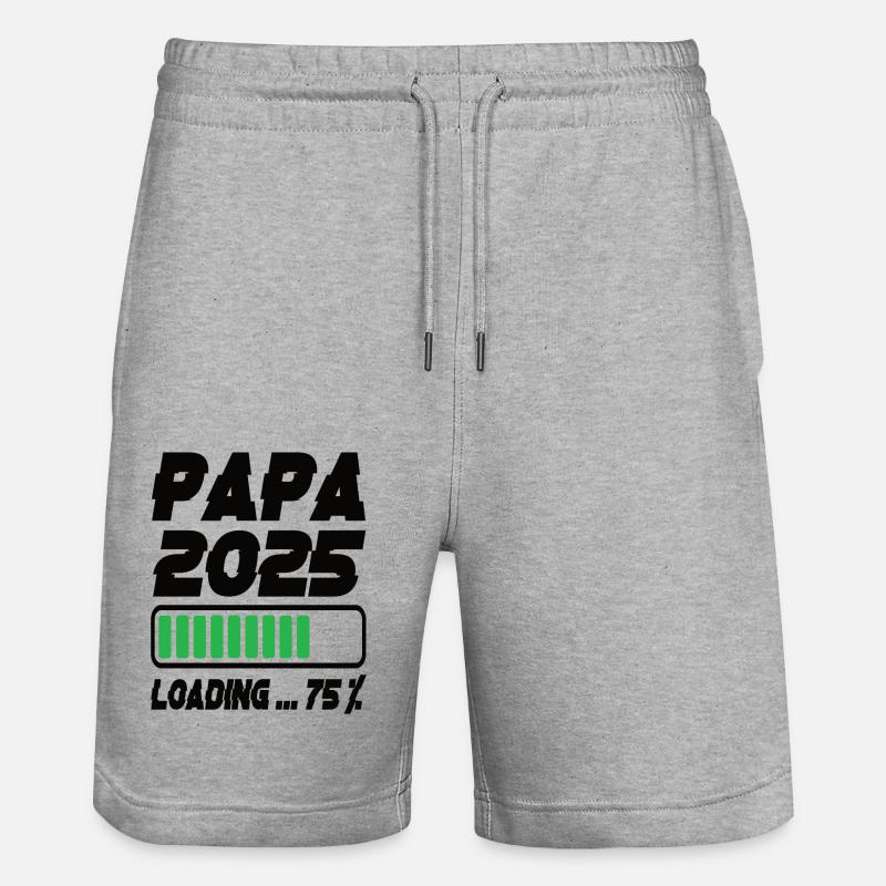 Papa 2025 Loading - Stanley/Stella Unisex Bio Joggingshorts Trainer  - Grau meliert