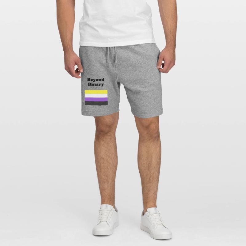 Non Binary Flag Beyond Binary Stanley/Stella Trainer Unisex Organic Jogging Shorts