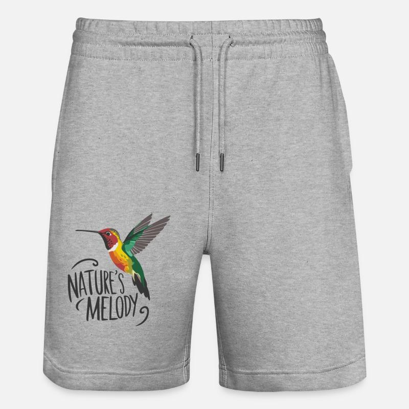 LA MÉLODIE DE LA NATURE - Short de jogging bio TRAINER Stanley/Stella unisexe - gris chiné