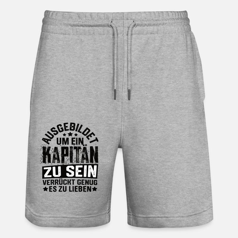 Capitaine Voiliers Bateau Skipper Disant - Short de jogging bio TRAINER Stanley/Stella unisexe - gris chiné