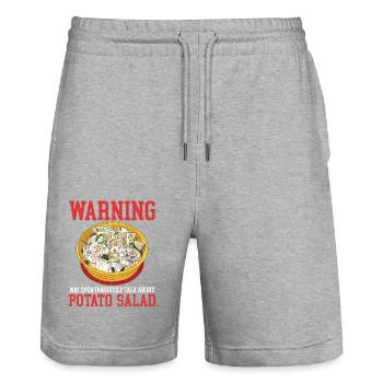 Salade de pommes de terre Cadeau de salade de pommes de terre - Short de jogging bio TRAINER Stanley/Stella unisexe - gris chiné - Devant - Nik (191cm) & Marisol (170cm)