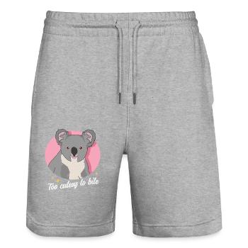 Koala Koalas Koala Bears Koala Ours Koala Cadeau - Short de jogging bio TRAINER Stanley/Stella unisexe - gris chiné - Devant - Nik (191cm) & Marisol (170cm)