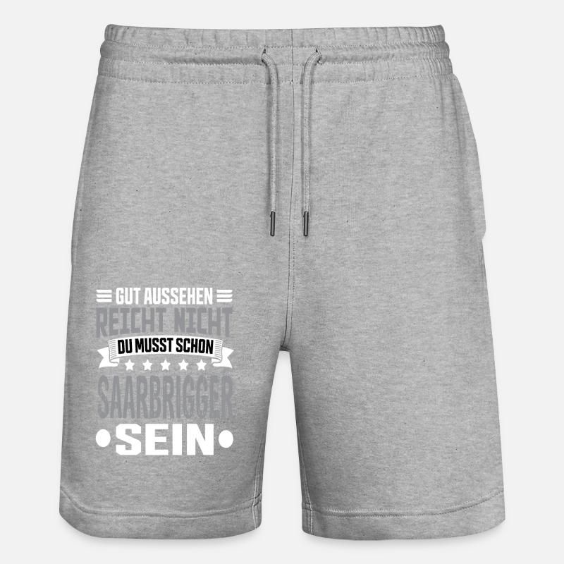 Sarre Saarländer Saar Saarbrigger Saarbrücken - Short de jogging bio TRAINER Stanley/Stella unisexe - gris chiné
