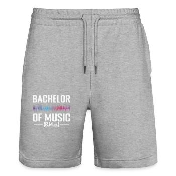 Bachelor of Music (B.Mus.) - Stanley/Stella Unisex Bio Joggingshorts Trainer  - Grau meliert - Vorne - Nik (191cm) & Marisol (170cm)