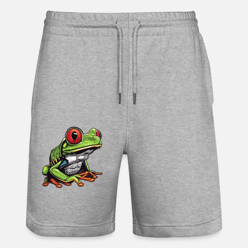 Rainette Baumfrösche Baumfrosch - Short de jogging bio TRAINER Stanley/Stella unisexe - gris chiné