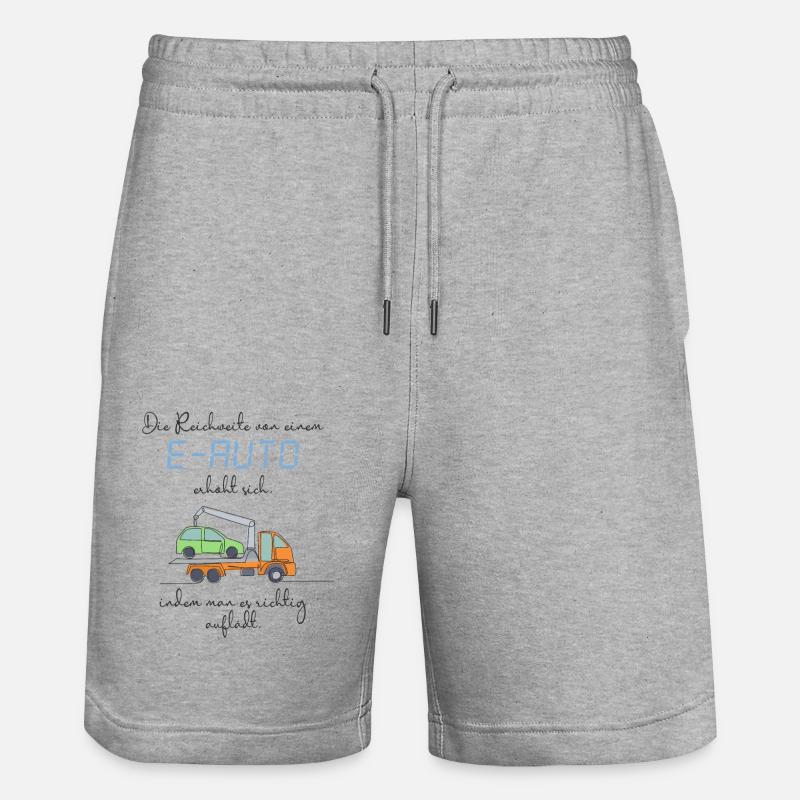 Anti E-Auto - Stanley/Stella Unisex Bio Joggingshorts Trainer  - Grau meliert