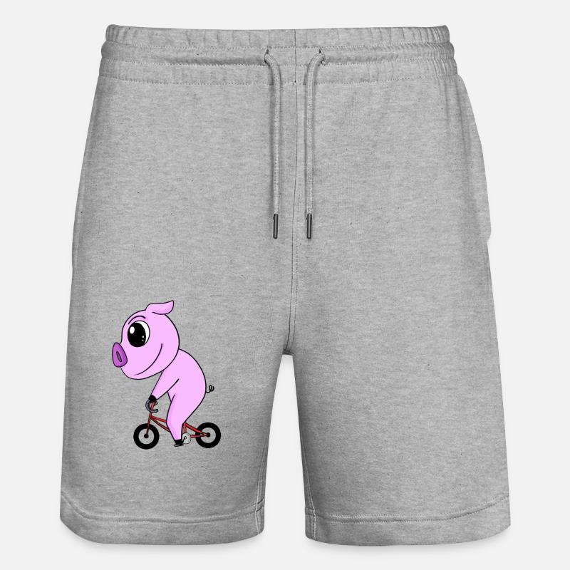 Vélo cochon - Short de jogging bio TRAINER Stanley/Stella unisexe - gris chiné