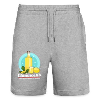 Limoncello Citrons Limoncellos Liqueur Cadeau - Short de jogging bio TRAINER Stanley/Stella unisexe - gris chiné - Devant - Nik (191cm) & Marisol (170cm)