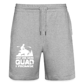 Juste un quad de plus, je vous promets quad quad atV - Short de jogging bio TRAINER Stanley/Stella unisexe - gris chiné - Devant - Nik (191cm) & Marisol (170cm)