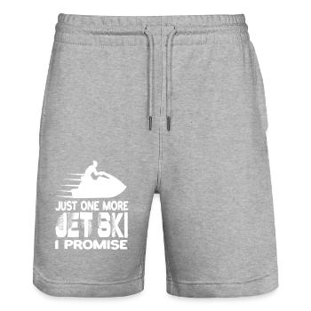 Just One More Jet Ski I Promise Jet Ski Jet Skis - Stanley/Stella Trainer Unisex Organic Jogging Shorts - heather grey - Front - Nik (191cm) & Marisol (170cm)