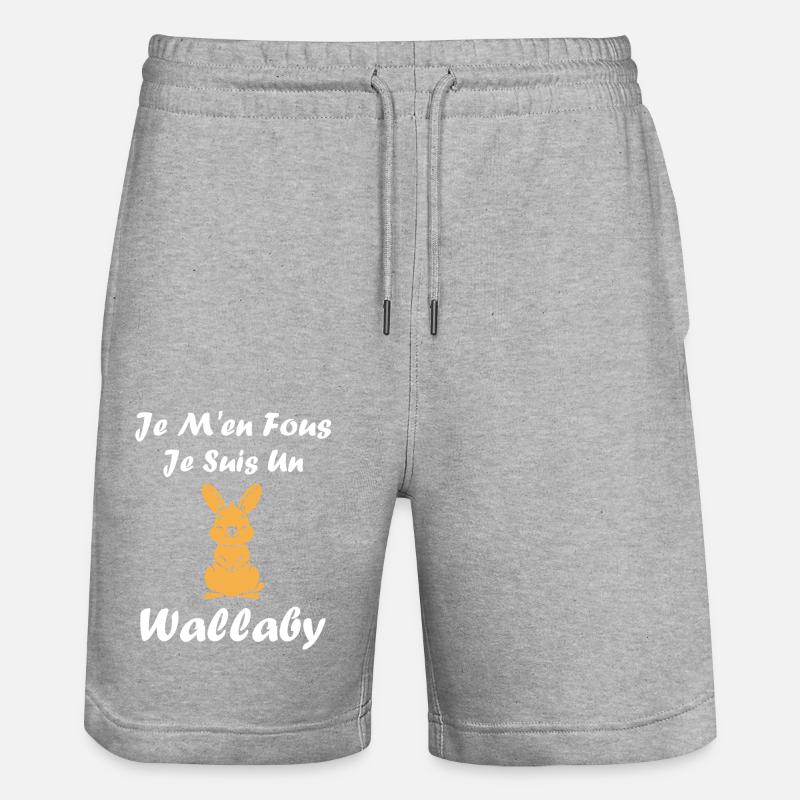 Wallaby - Short de jogging bio TRAINER Stanley/Stella unisexe - gris chiné