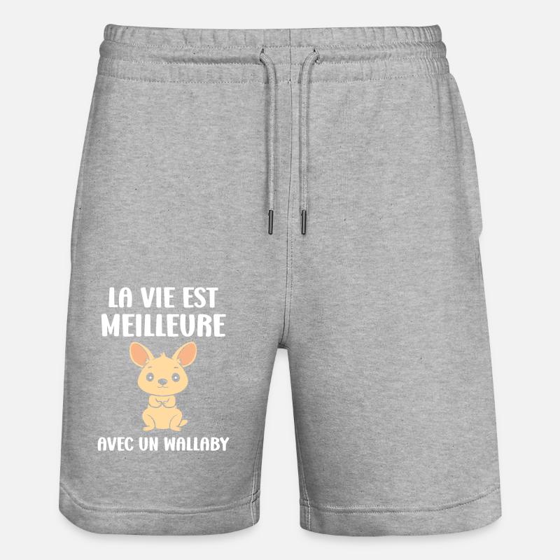 Wallaby - Short de jogging bio TRAINER Stanley/Stella unisexe - gris chiné