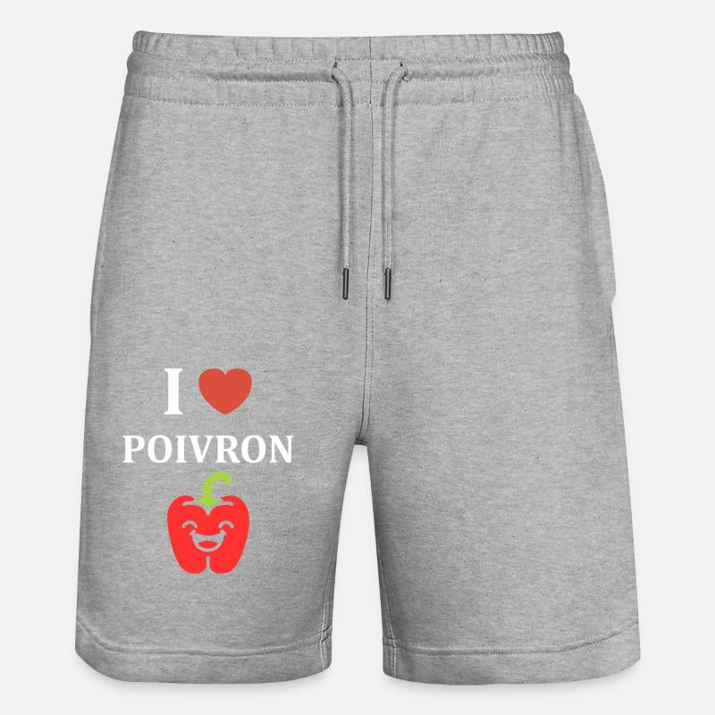 Humour poivron - Short de jogging bio TRAINER Stanley/Stella unisexe - gris chiné