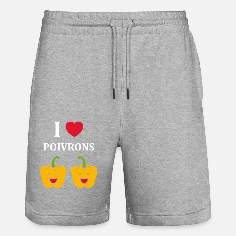 Humour poivron - Short de jogging bio TRAINER Stanley/Stella unisexe - gris chiné