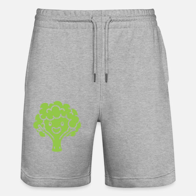 humour brocoli - Short de jogging bio TRAINER Stanley/Stella unisexe - gris chiné