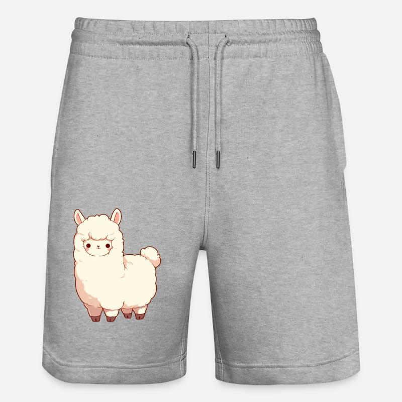 Alpaca Alpacas Alpaca - Stanley/Stella Trainer Unisex Organic Jogging Shorts - heather grey