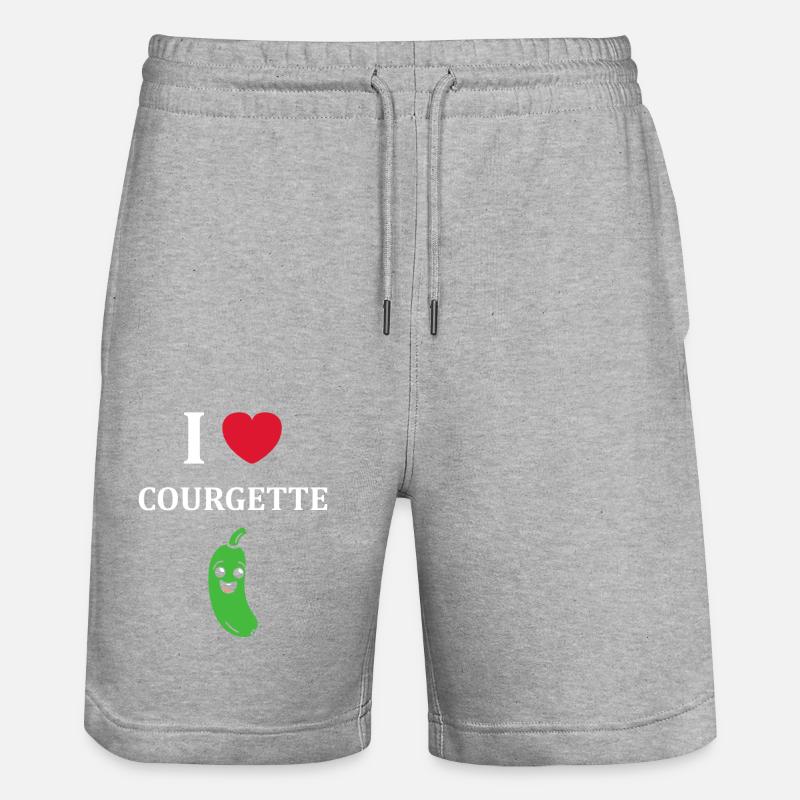 courgette - Short de jogging bio TRAINER Stanley/Stella unisexe - gris chiné