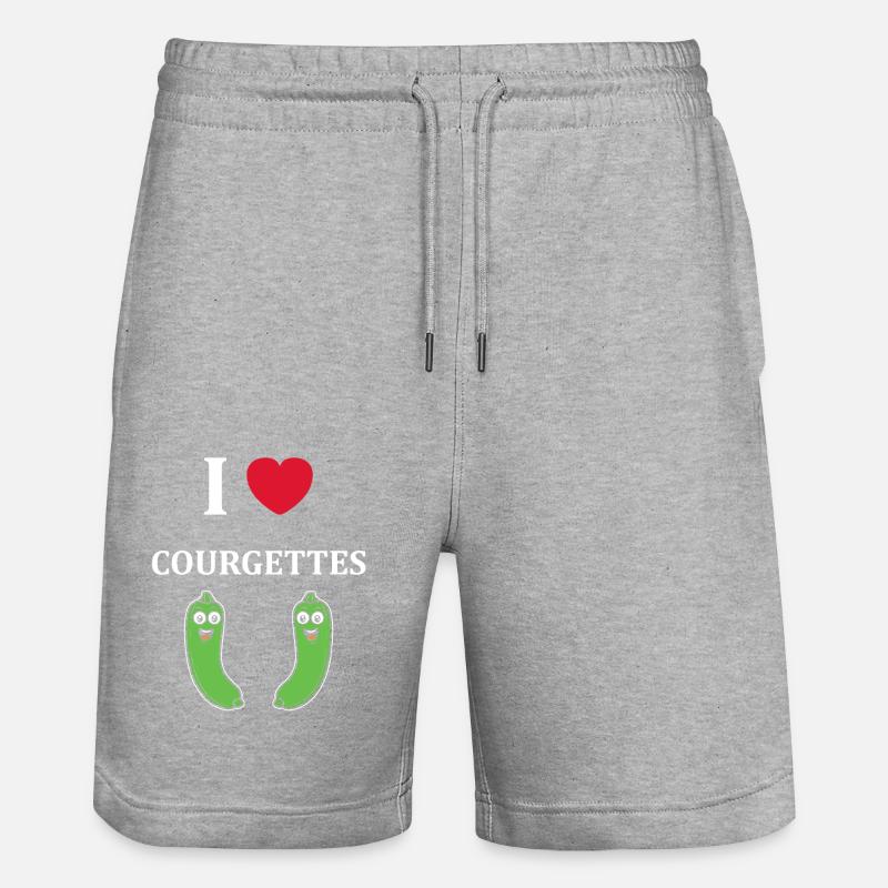 courgette - Short de jogging bio TRAINER Stanley/Stella unisexe - gris chiné
