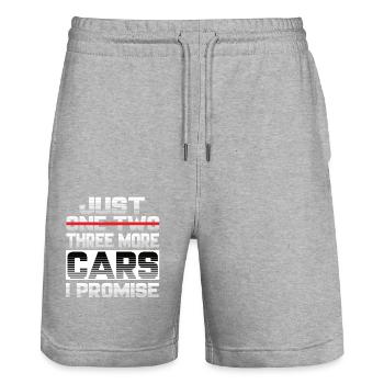 Just One More Cars I Promise Tuning Auto Kfz - Stanley/Stella Unisex Bio Joggingshorts Trainer  - Grau meliert - Vorne - Nik (191cm) & Marisol (170cm)