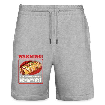 Enchilada Mexican Enchiladas Gift - Stanley/Stella Trainer Unisex Organic Jogging Shorts - heather grey - Front - Nik (191cm) & Marisol (170cm)