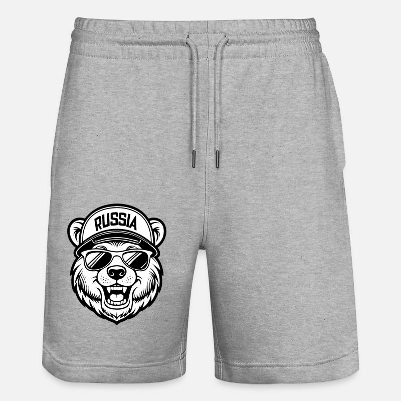 OURS BRUN, CASQUETTE DE BASEBALL - Short de jogging bio TRAINER Stanley/Stella unisexe - gris chiné