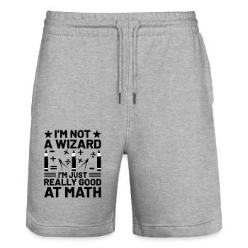 Math Teacher School Teacher Funny Maths Teachers S - Stanley/Stella Trainer Unisex Organic Jogging Shorts - heather grey - Front - Nik (191cm) & Marisol (170cm)