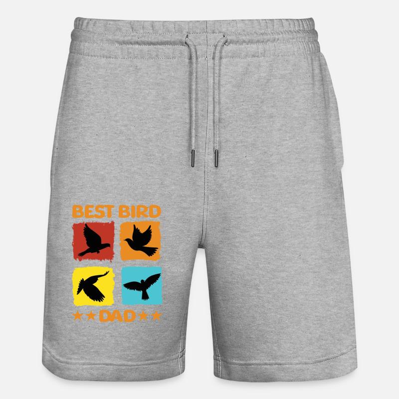 Meilleur papa oiseau - Short de jogging bio TRAINER Stanley/Stella unisexe - gris chiné
