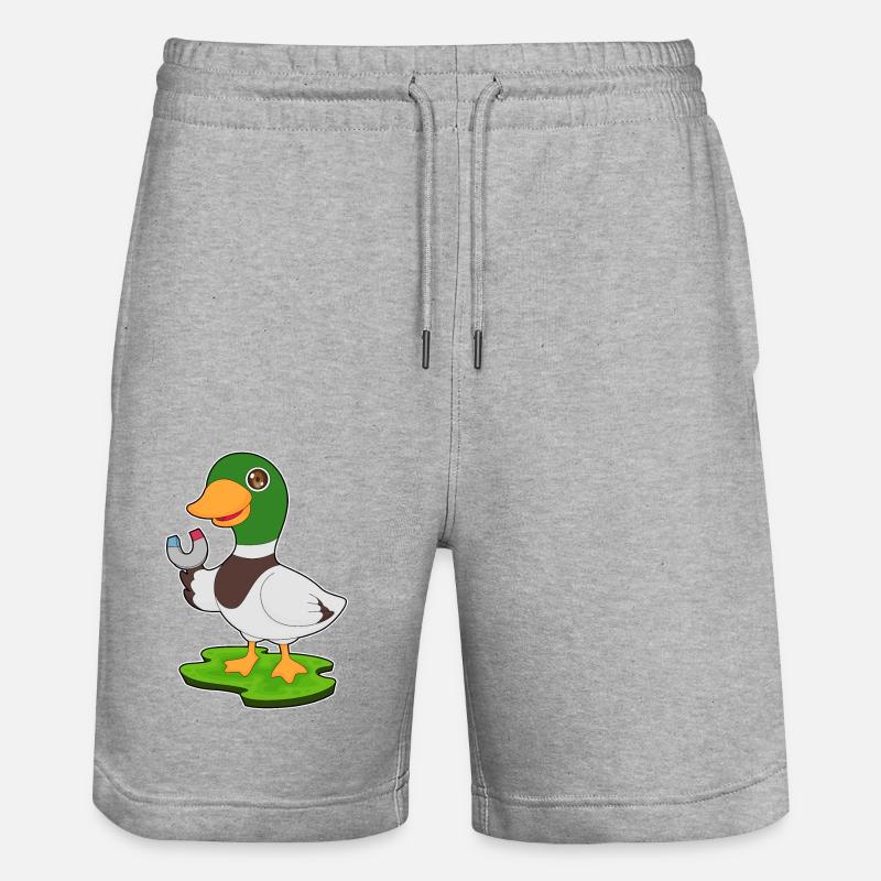 Aimant à canard - Short de jogging bio TRAINER Stanley/Stella unisexe - gris chiné