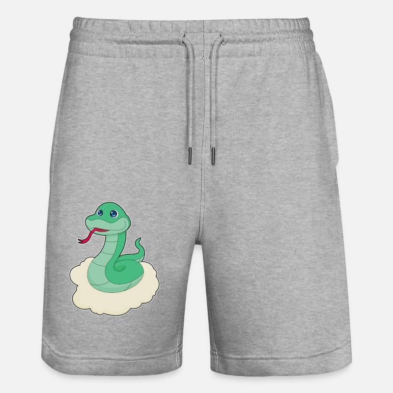 Nuages de serpent - Short de jogging bio TRAINER Stanley/Stella unisexe - gris chiné