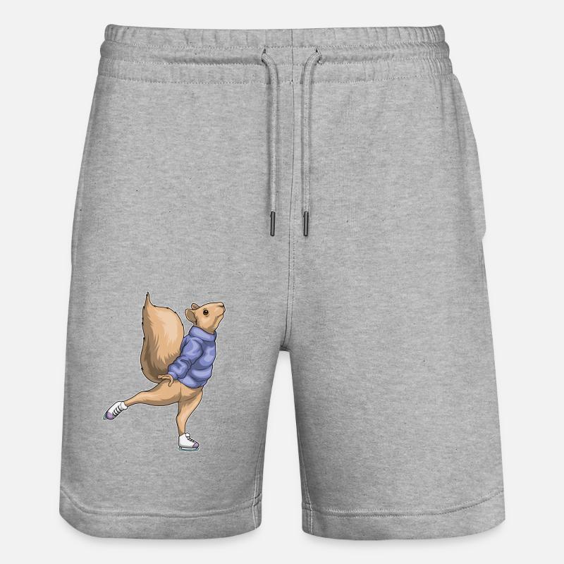 Patins à glace écureuil - Short de jogging bio TRAINER Stanley/Stella unisexe - gris chiné