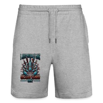 Ich Mag Einfach Skorpione - Stanley/Stella Unisex Bio Joggingshorts Trainer  - Grau meliert - Vorne - Nik (191cm) & Marisol (170cm)