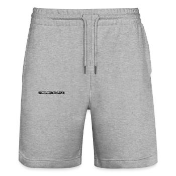 Bowling - Bowling is life - Stanley/Stella Unisex Bio Joggingshorts Trainer  - Grau meliert - Vorne - Nik (191cm) & Marisol (170cm)