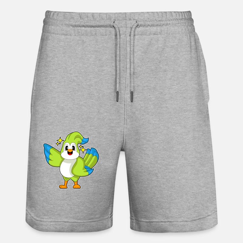 Étoiles perroquets - Short de jogging bio TRAINER Stanley/Stella unisexe - gris chiné