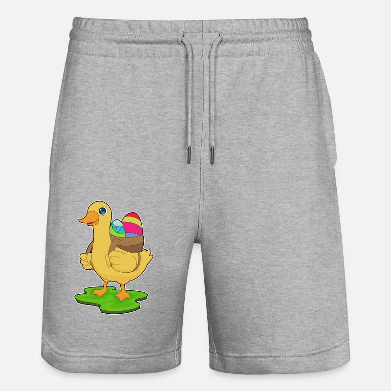 Œufs de Pâques au canard - Short de jogging bio TRAINER Stanley/Stella unisexe - gris chiné