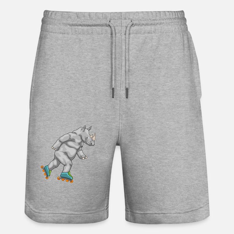 Nashorn Inline skating Rollschuhe - Stanley/Stella Unisex Bio Joggingshorts Trainer  - Grau meliert