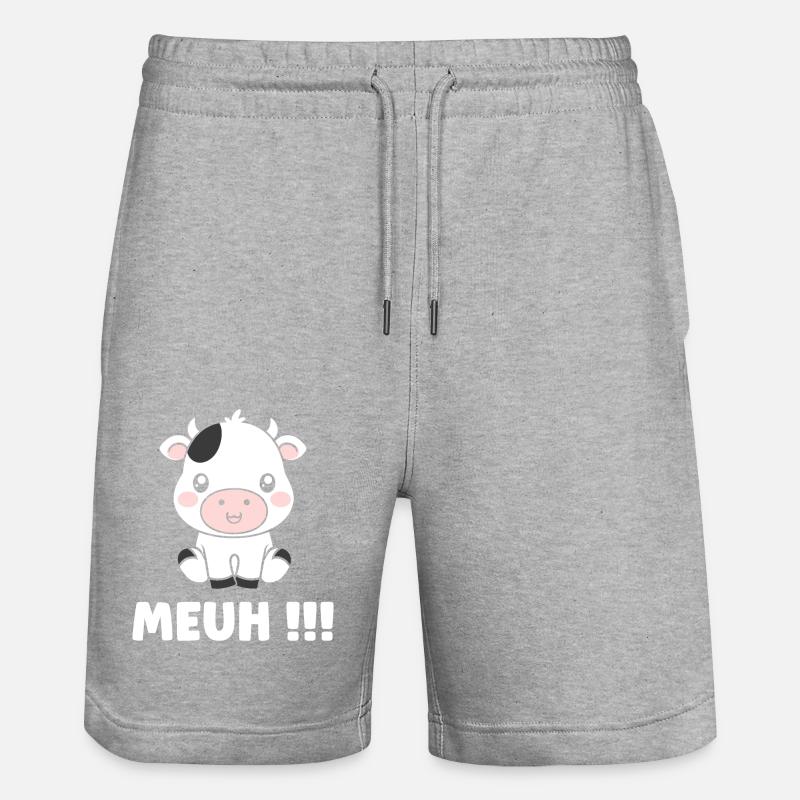 vache - Short de jogging bio TRAINER Stanley/Stella unisexe - gris chiné